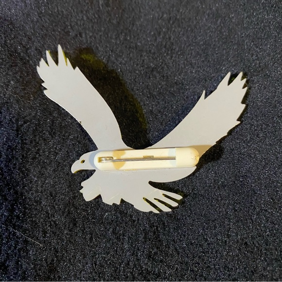 Lucite mirrored eagle pin, very unique, handmade, approx 3”x2” GUC, slight scuff - Picture 5 of 5